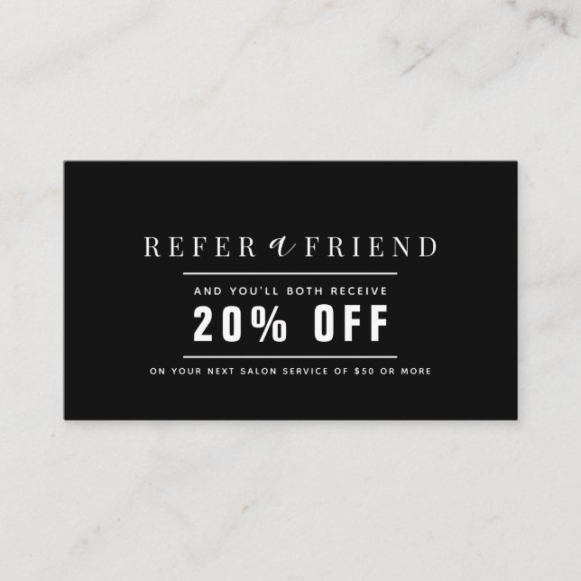 Minimalistiskt svartvitt-rekord visitkort (Framsida)