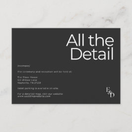 Minimalistiskt svartvitt tilläggskort