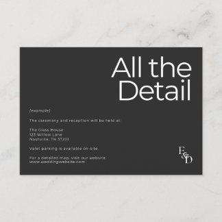 Minimalistiskt svartvitt tilläggskort