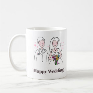 Minimalistiskt svenskt Bröllop-gift Kaffemugg
