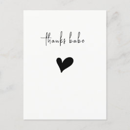 Minimalistiskt Tack Hjärtan Vykort