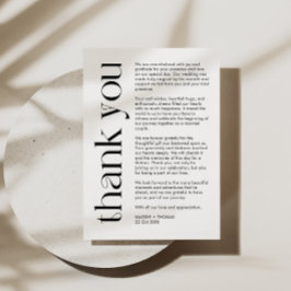 Minimalistiskt tack med fet typografi