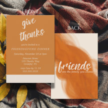 Minimalistiskt Tack Terrakotta Vänner Thanksgiving