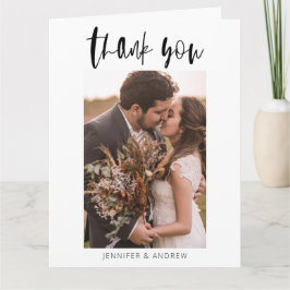 Minimalistiskt tackkort för Bröllop