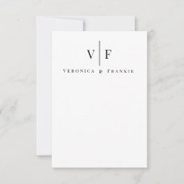 Minimalistiskt tackkort för Bröllop Tack Kort