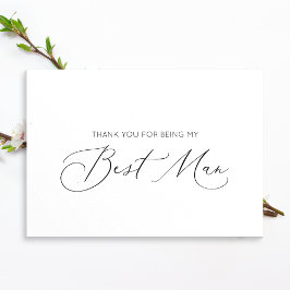 Minimalistiskt tackkort för sällskap kort