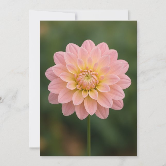 Minimalistiskt Tackkort med en blomma Tack Kort (Framsida)