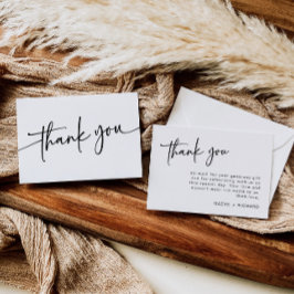 Minimalistiskt tackkort Modernt tackkort Boho Tack Kort