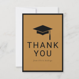 Minimalistiskt tackkort Studenten för vänner Anteckningskort