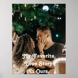 Minimalistiskt tacknämligt parfoto kärlek  poster