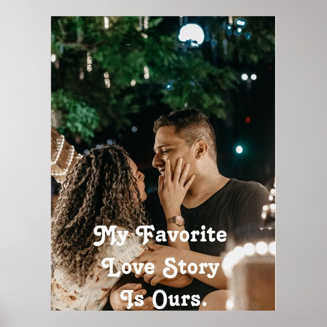 Minimalistiskt tacknämligt parfoto kärlek  poster (Framsidan)