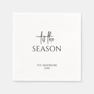 Minimalistiskt tal om säsongens juljul-Helgdag Pappersservett