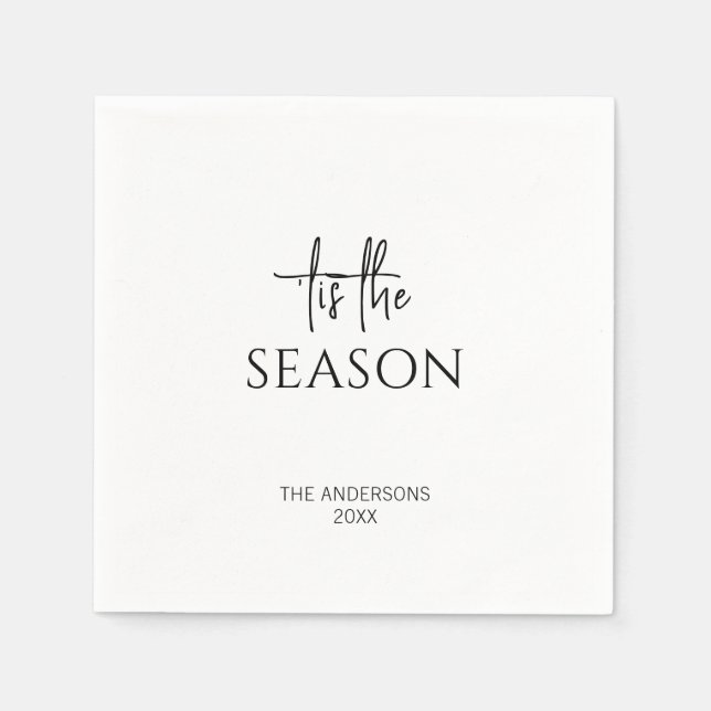 Minimalistiskt tal om säsongens juljul-Helgdag Pappersservett (Framsidan)