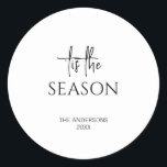 Minimalistiskt tal om säsongens juljul-Helgdag Runt Klistermärke<br><div class="desc">Minimalistisk är den klassiska Helgdag runt årstider. Anpassa anpassningsbarna ovan. Du kan också anpassa bakgrundsinformationen som används i den här samlingen. Du hittar ytterligare samordningsobjekt i vår "Minimalist Collection of Helgdag Sentiments"</div>