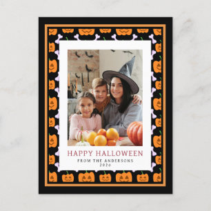 Minimalistiskt taloky Happy halloween 1-foto Helg Vykort