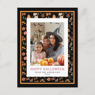 Minimalistiskt taloky Happy halloween 1-foto Helg Vykort