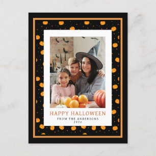 Minimalistiskt taloky Happy halloween 1-foto Helg Vykort