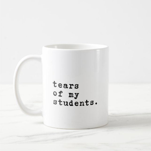 Minimalistiskt Tårar i mitt Studenter-kaffe Mugg (Vänster)