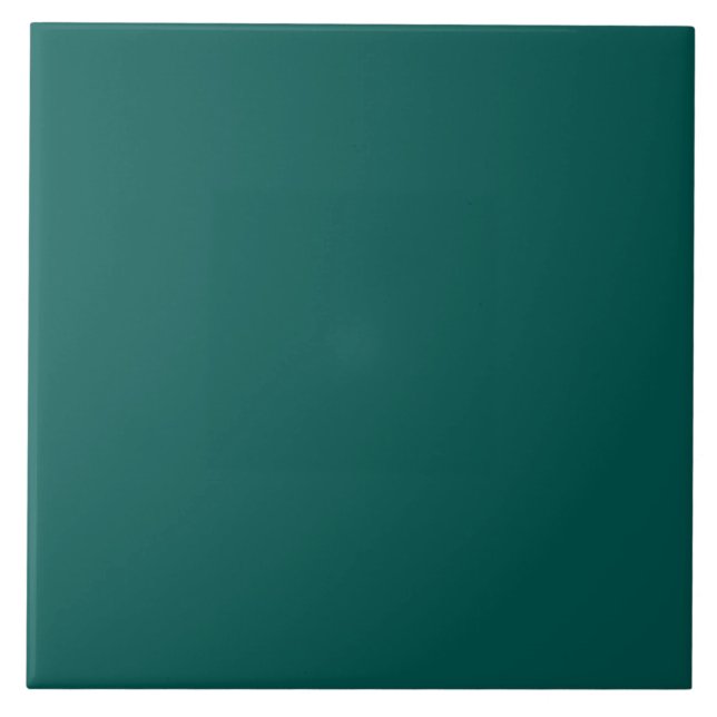 Minimalistiskt Teal Plain Färg Kakelplatta (Framsidan)