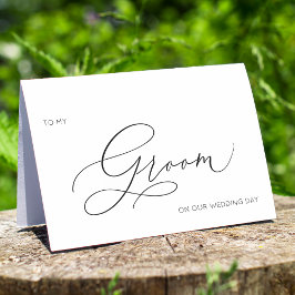 Minimalistiskt till mitt Groom Bröllopsdag Card Kort