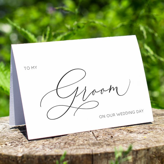 Minimalistiskt till mitt Groom Bröllopsdag Card Kort (Skapare uppladdad)