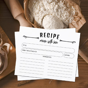 Minimalistiskt tillverkat med Kärlek-receptkort
