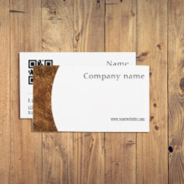 Minimalistiskt träfotografi QR-Affärskort Visitkort