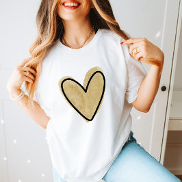 Minimalistiskt Trendig av Kärlek Watercolor Heart T Shirt