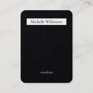 Minimalistiskt Trendig Black White Plain Kreativ Visitkort