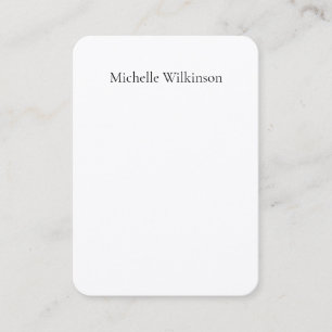 Minimalistiskt Trendig Black White Plain Kreativ Visitkort