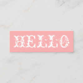 Minimalistiskt trendig: enkel modern pastellrosa mini visitkort