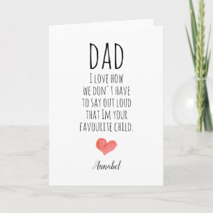 Minimalistiskt trendig-Pappor-favorittypografi Kort