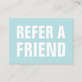 Minimalistiskt trendig refererar till en pastellbl rabattkort