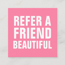 Minimalistiskt trendig refererar till en rosa som rabattkort