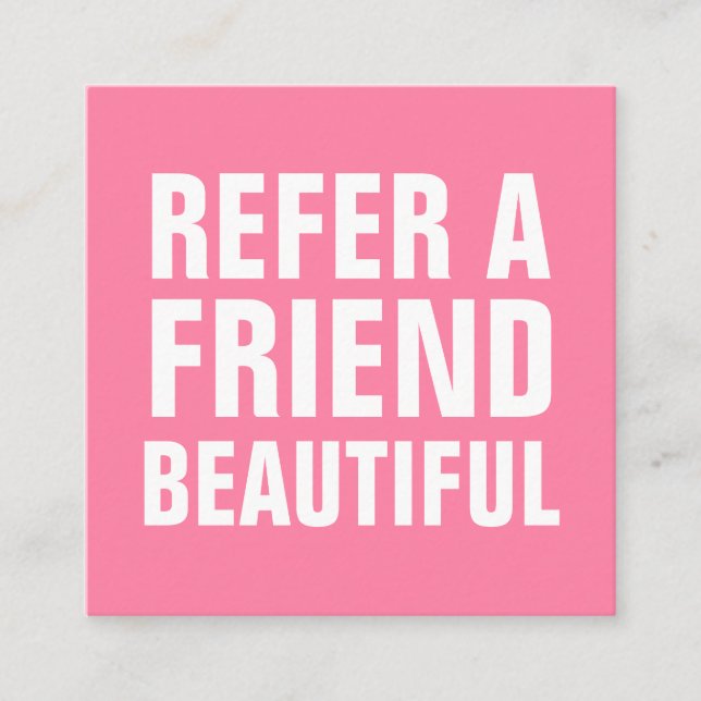 Minimalistiskt trendig refererar till en rosa som  rabattkort (Framsida)