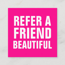 Minimalistiskt trendig refererar till en rosa som rabattkort