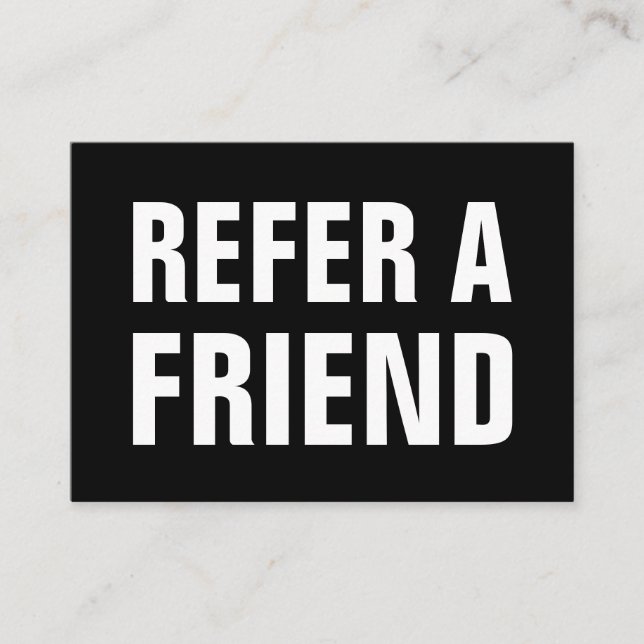 Minimalistiskt trendig refererar till en vän svart rabattkort (Framsida)