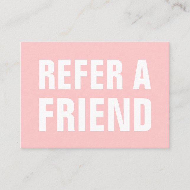 Minimalistiskt trendig refererar till en väns past rabattkort (Framsida)