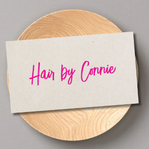 Minimalistiskt Trendig Struktur Beige Rosa Hair St Visitkort