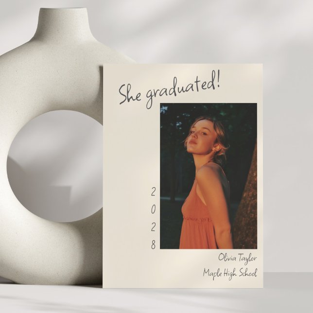 Minimalistiskt Trendig Unikt äldre fotofoto Studen Meddelande (Skapare uppladdad)