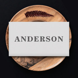 Minimalistiskt tunt Grått Visitkort