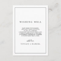 Minimalistiskt typografi med Bröllop Wishing-brunn