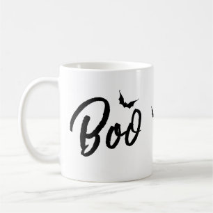 Minimalistiskt typografiskt Halloween och Fladderm Kaffemugg