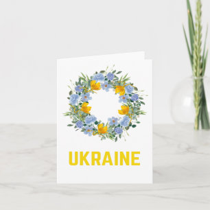 Minimalistiskt ukrainskt Färg-utandningskort Kort