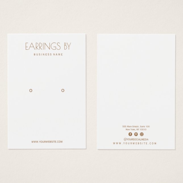 Minimalistiskt uppläsningskort för Visning Visitkort (Framsida & baksida)