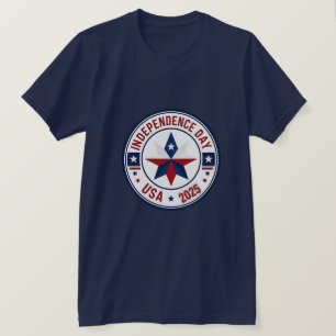Minimalistiskt USA-märke - Independence day 2025 T Shirt