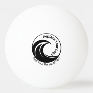Minimalistiskt utbyte av logotyp & Anpassad text Pingisboll