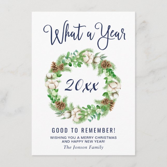 Minimalistiskt vad per år God jul Hälsning Julkort (Framsida)