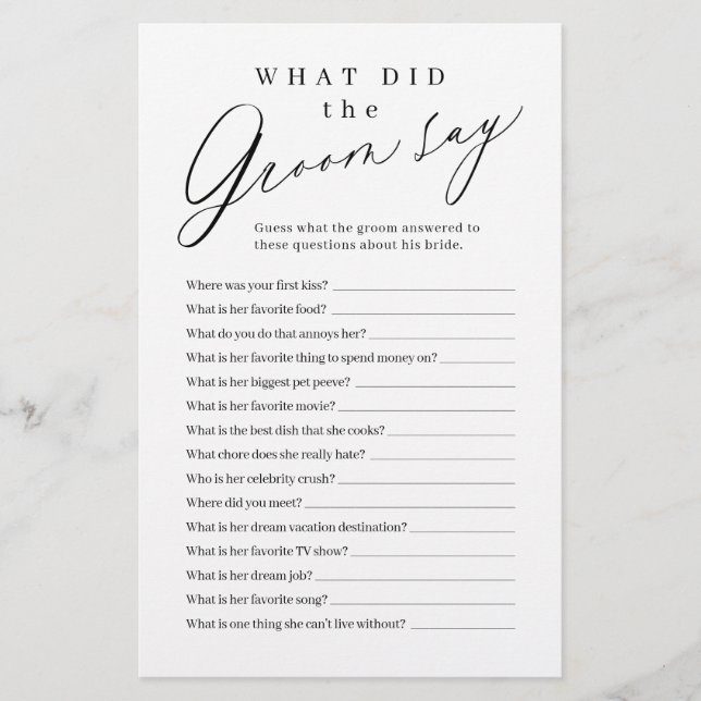 Minimalistiskt vad sa brudgummen? (Framsida)