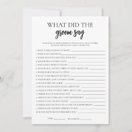 Minimalistiskt vad sa Groom-Möhippan Inbjudningar